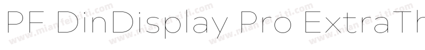PF DinDisplay Pro ExtraThin字体转换